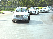 A wedding convoy in the streets of Kigali recently.