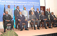 A gathering of the East African Heads state during the first edition of the East Africa  Investment Conference in Kigali. (File photo).