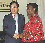 Minister of Foreign Affairs Rosemary Museminali with Chinese ambassador Sun Shuzhong during a recent function.(Photo File)