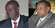 L-R:Eastern Province Governor Dr Ephraim Kabayija,Cabinet Director Maj Gen Frank Mugambage.