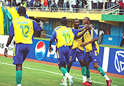 U-20 wasps of Rwanda celebrate goals during tournaments. (File photo).