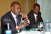 FERWAFA TOP BRASS: Brig. Gen. Jean Bosco  Kazura (L) and his right-hand man Jules Kalisa.