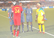 Missed:  Atraco skipper Jean Lomami (R) missed the return leg through injury.