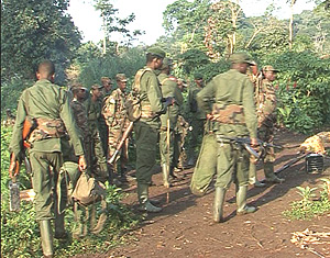 Rwanda troops in Matembe prepare to  begin pullout. (Courtesy photo).