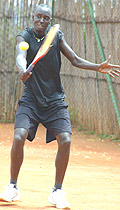 Rwandau2019s top seed JC Gasigwa qualified for his second successive final. (Photo/ G. Barya).