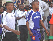 FRIENDLY FIRE: Mafisango (L) will be locking horns with former teammate Jimmy Gatete (R)  once again this weekend in the national league. (File photo)