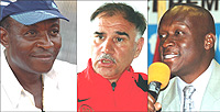 L-R: OUT: Raoul Shungu, LEFT ALONE: Branko Tucak, IN SUPPORT: Sports Minister Joseph Habineza.