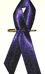 Purple ribbon for genocide commemoration.