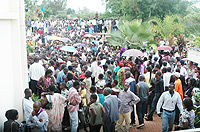 Thousands mourn the dead. A shattered society cannot afford political gamblerers. (Photo J. Mbanda).