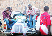 Shedding tears as one remebers the torture and death of his parents.