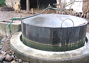 Biogas reactor used on farm.