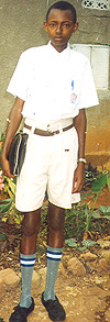 Yousuf Bahati during his secondary school days.