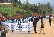 Youths from various schools in Kigali yesterday conducted a march code-named u2018walk to rememberu2019.