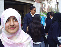 Left Zainab Khan, 2008 New Jersey SEEDS Scholar with friend, Ofonedu Goodwyn, Dean of Student Activities, George School and Dean of NJ SEEDS The Boarding Experience 