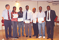 The author (2nd L) with other participants after the successful course.