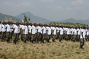 Students that completed civic education training during their pass out (PhotoP.Buhigiro)