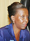 Information Minister Mushikiwabo in Parliament