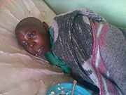 A patient lies at Gihundwe Hospital on Wednesday. (Photo S Mugisha)