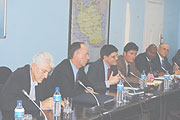 The US Deputy Secretary of State Jacob Lew (Third left ) with other US officials in a meeting with EAC senior officials led by EAC Secretary General Juma Mwapachu. (Courtesy Photo)  