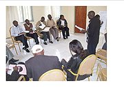 Coordinators of COMESA cross border tradersu2019 promotion team training  Gicumbi District leaders at Hotel Urumuli last Thusday. 