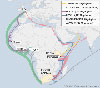 A map of Africa showing some of the undersea cables including the SEACOM. (File Photo)