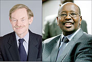 L-R: Robert Zoellick, James Musoni