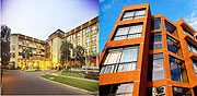 The two recognised hotels in Rwanda according to the RDB-ORTPN survey. The Kigali Serena (L) and Hotel Gorilla (R).