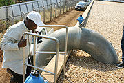 HERE WE ARE; State Minister for Energy Albert Butare (Photo; F. Goodman)