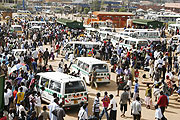 Thousands of passengers in Nyabugogo main bus terminal. The park will soon be upgraded.