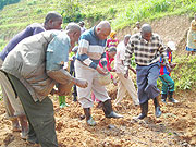 The new planting season being  launched last Thursday by residents. (Photo: B. Mukombozi)