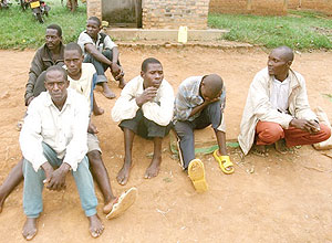 Help us go back home;Burundians who were arrested at Nyagatare police post. (Photo / D. Ngabonziza)