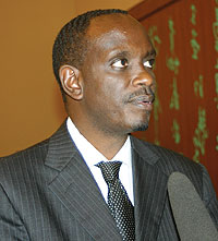 The Minister of Health, Dr. Richard Sezibera