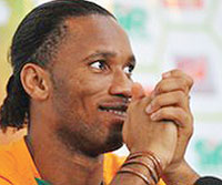 The Ivory Coast captain Didier Drogba