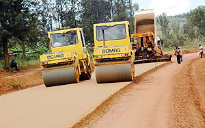 Feeder road being upgraded. (File photo)