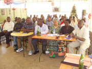 Cross border traders attending a workshop at Gatuna border on Wednesday. 