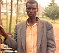 Silvestre Munyarugarama at Kabarore Police Post. (Photo / D. Ngabonziza)