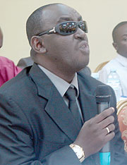 Dr James Ndahiro addressing the meeting in Kampala yesterday (Photo/ E. Kabeera)