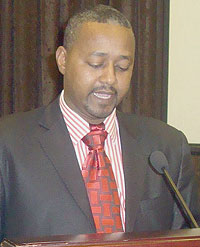 Aimable Mwananawe, Chairman of Rwanda NGO Forum on AIDS and Health Promotion (Photo/ B. Asiimwe)