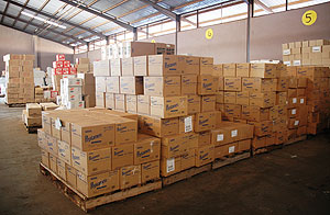 Imported cargo waiting for clearence at Magerwa (file photo)