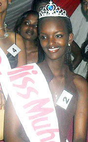 Aurore Mutesi crowned as Miss Muhanga 2010. Photo D.Sabiiti