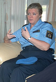 HAILED RWANDA POLICE: Ann Marie Orler