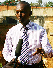 RECO-RWASCO Director General Yves Muyange during a cite visit on water plants in Kigali City last year (File Photo)