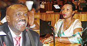 L-R : MP Abbas Mukama ;MP Connie Bwiza (File Photo)