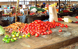 Tomatoes in a local market. (Photo / S. Rwembeho)