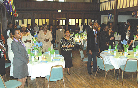 Rwandans in the US took time to pray for their country. (courtesy photo)