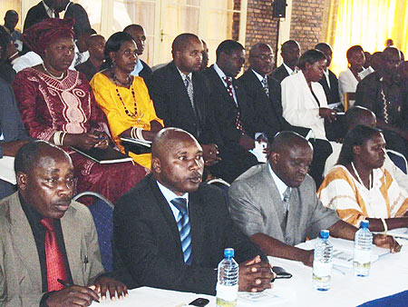 District mayors from the Northern Province during the retreat.(Photo: B. Mukombozi)