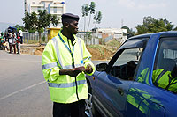 Traffic Police at work. 