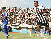 D-DAY: In this file photo, the two captains and key men for either side, TP Mazembe Tresor Mputuu2019s (L) and Patrick Mafisanga (R) of APR seen here during the first leg in Kigali.(File photo)