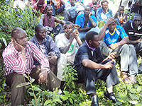 LUCKY Some of the survivors of yesterday's deadly accident (Photo S Nkurunziza)