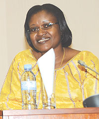 Minister of East African Affairs  Monique Mukaruliza.